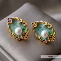 Turquoise Enamel Korean Studs