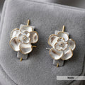White Bloom Korean Studs