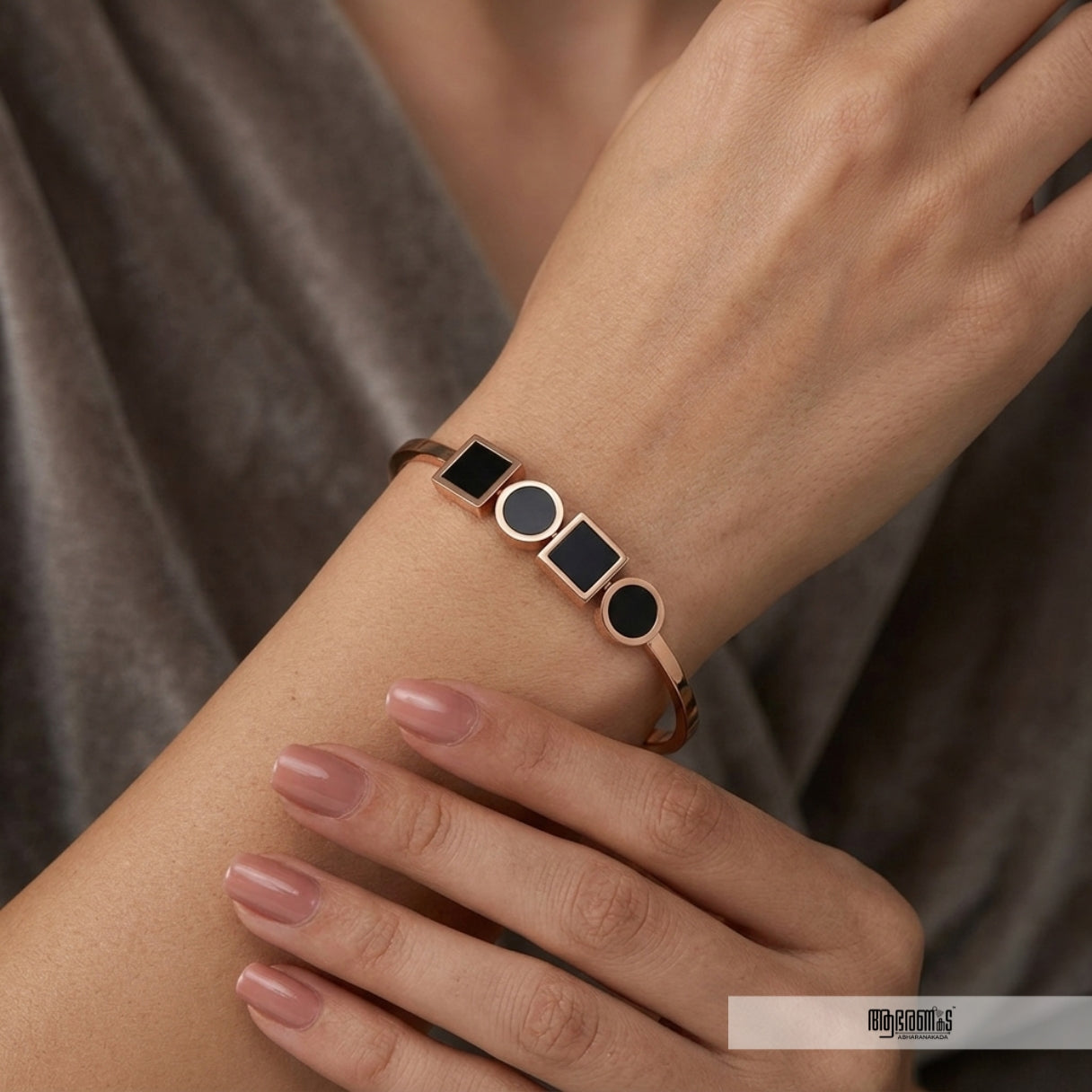 Shaped Anti Tarnish Bangle Bracelet