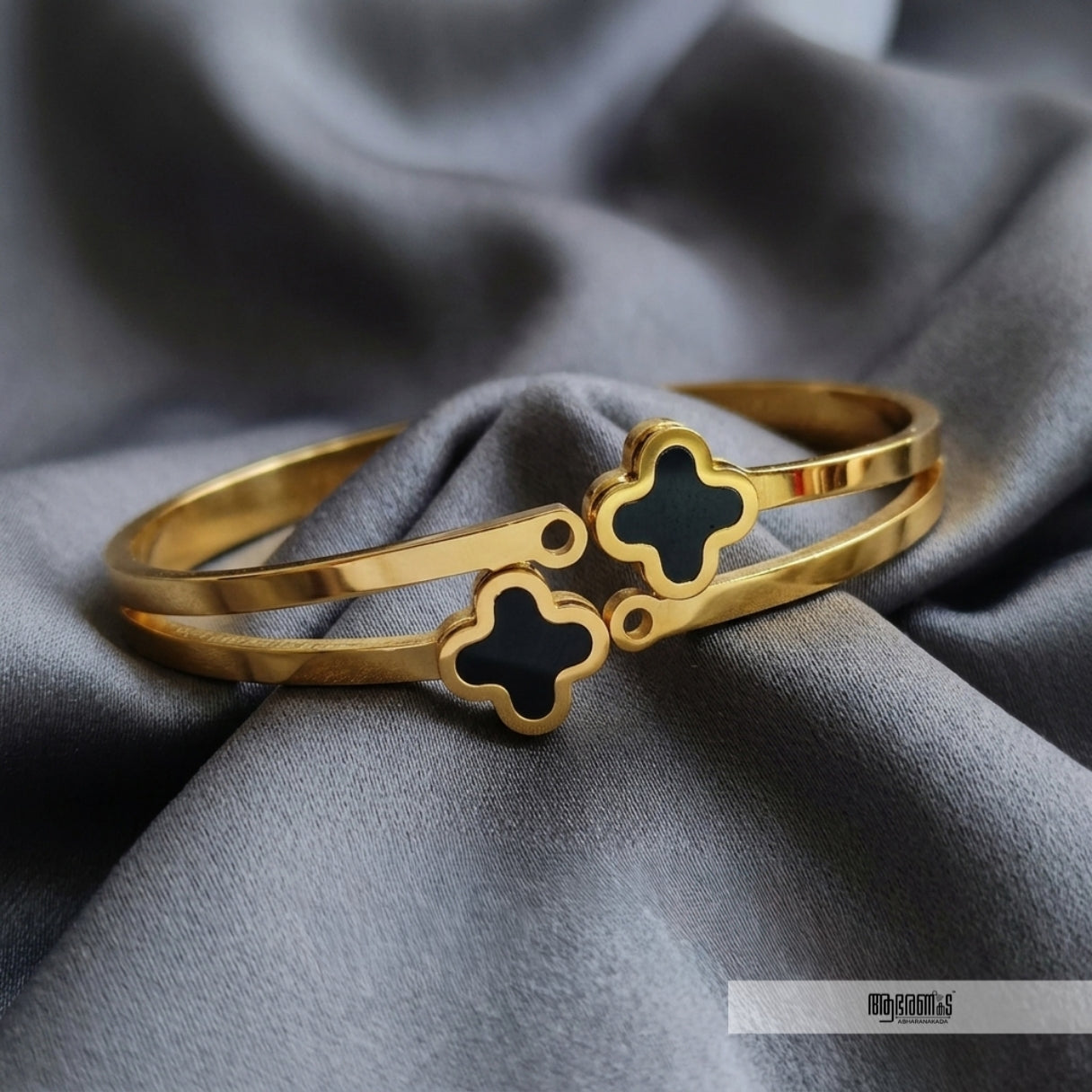 Black Clover Anti Tarnish Bangle Bracelet