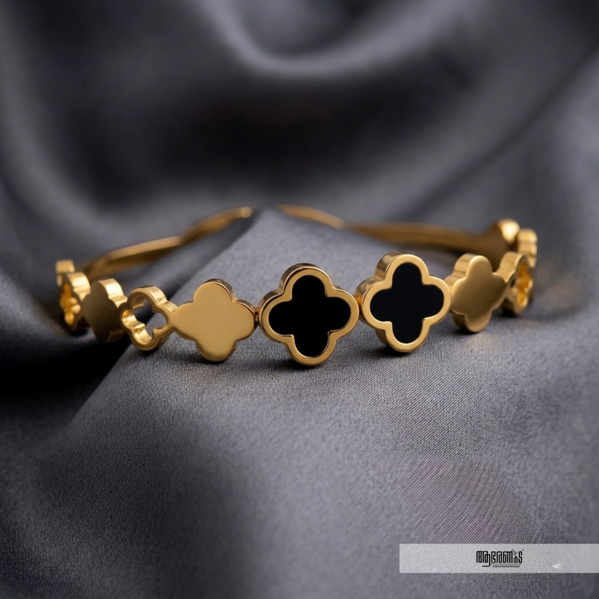 Clover Anti Tarnish Bangle Bracelet