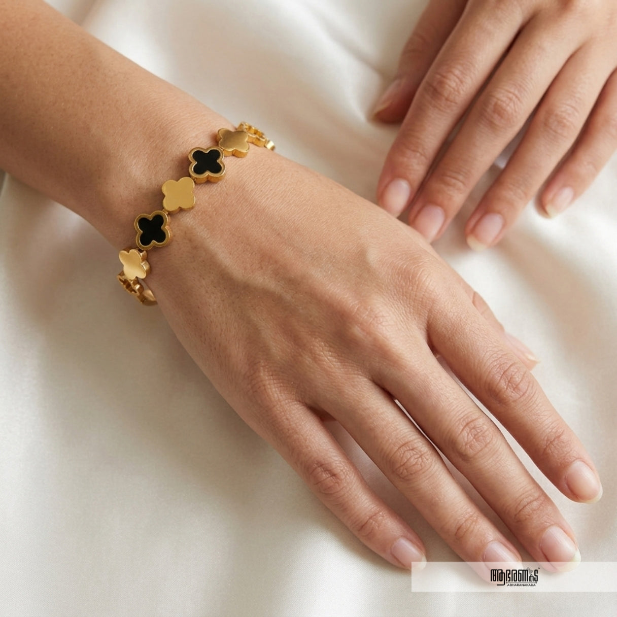 Clover Anti Tarnish Bangle Bracelet