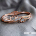 Inverted Hearts Anti Tarnish Bangle Bracelet