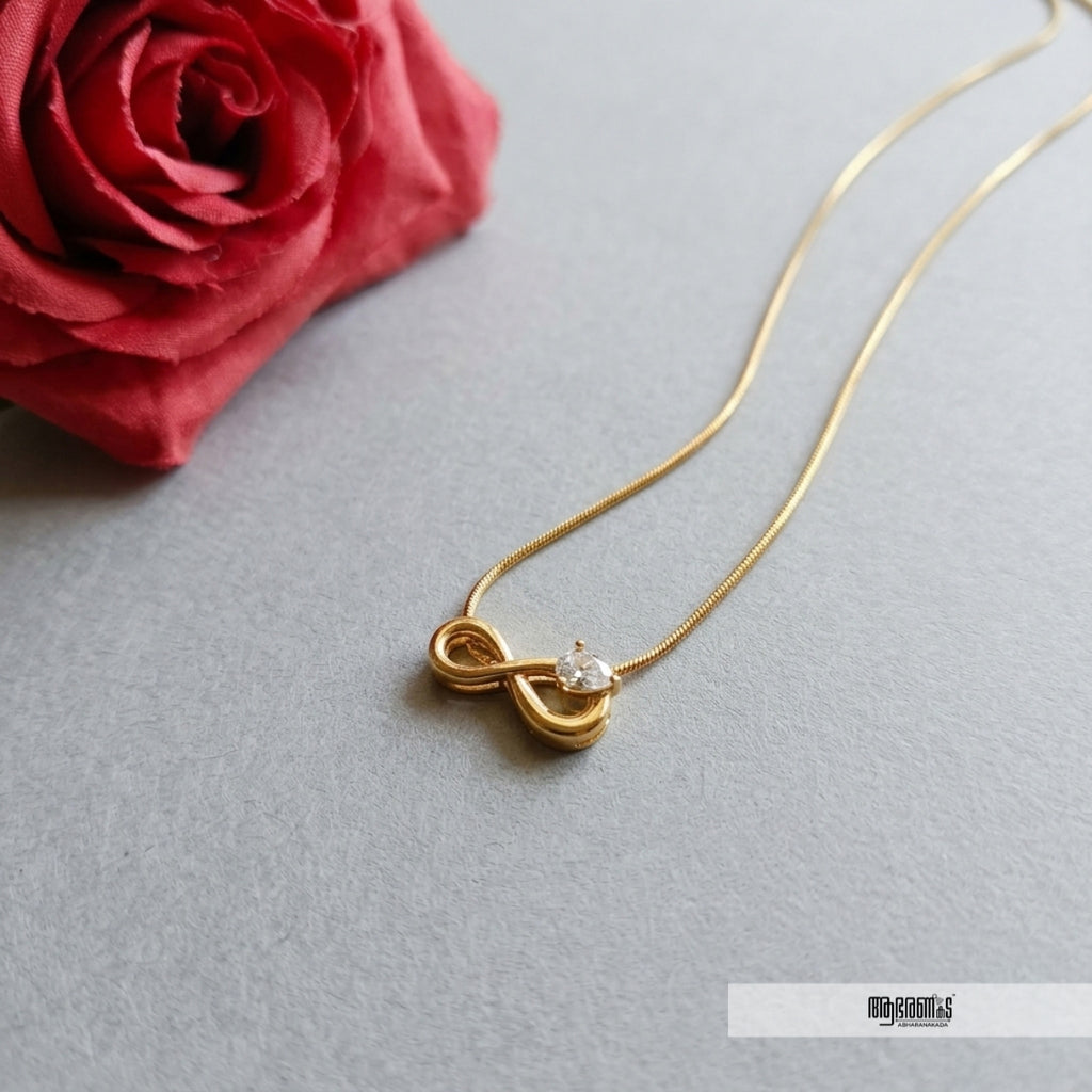 One stoned Infinity Necklace