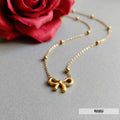 Ribbon Bow Pendant Necklace