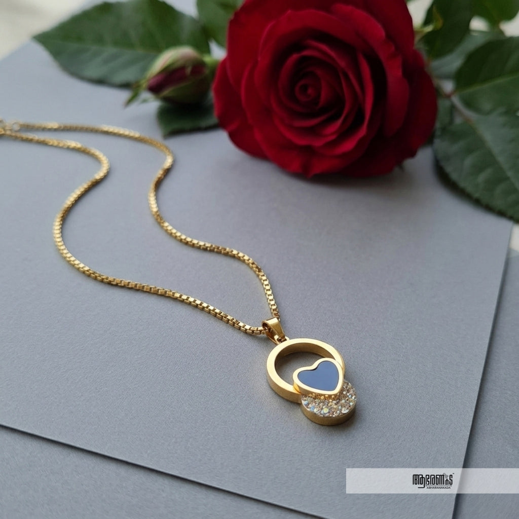 Heart in a Ring Pendant Necklace
