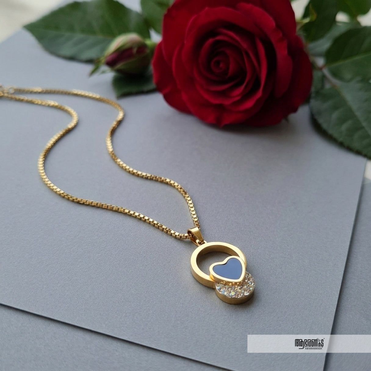 Heart in a Ring Pendant Necklace