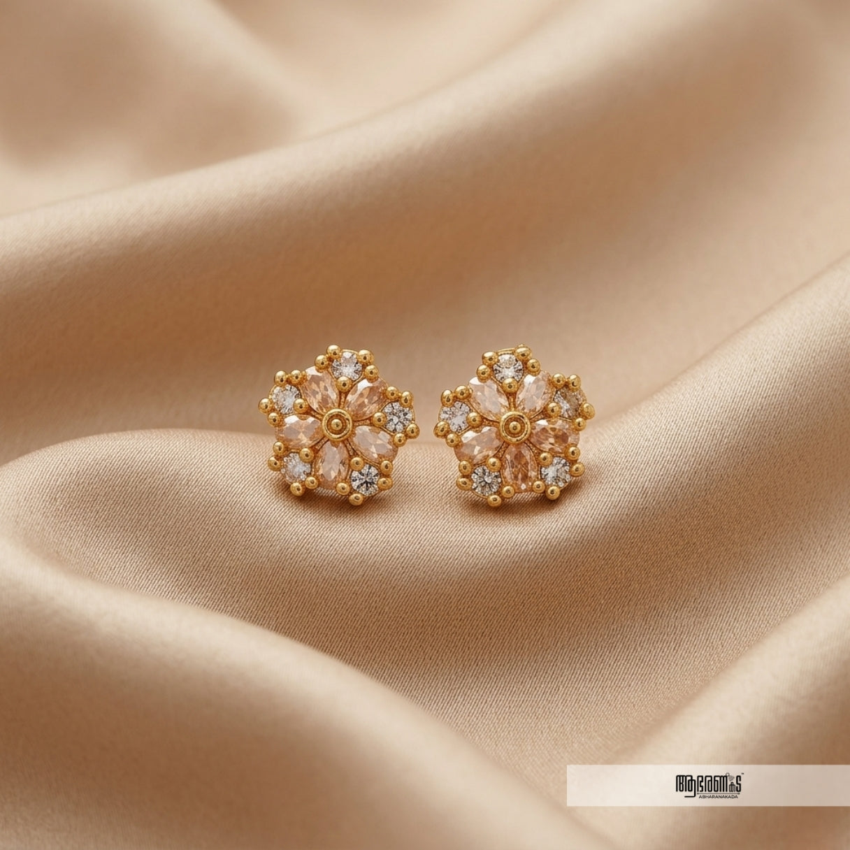 Flower look alike Stone studded Anti Tarnish Studs