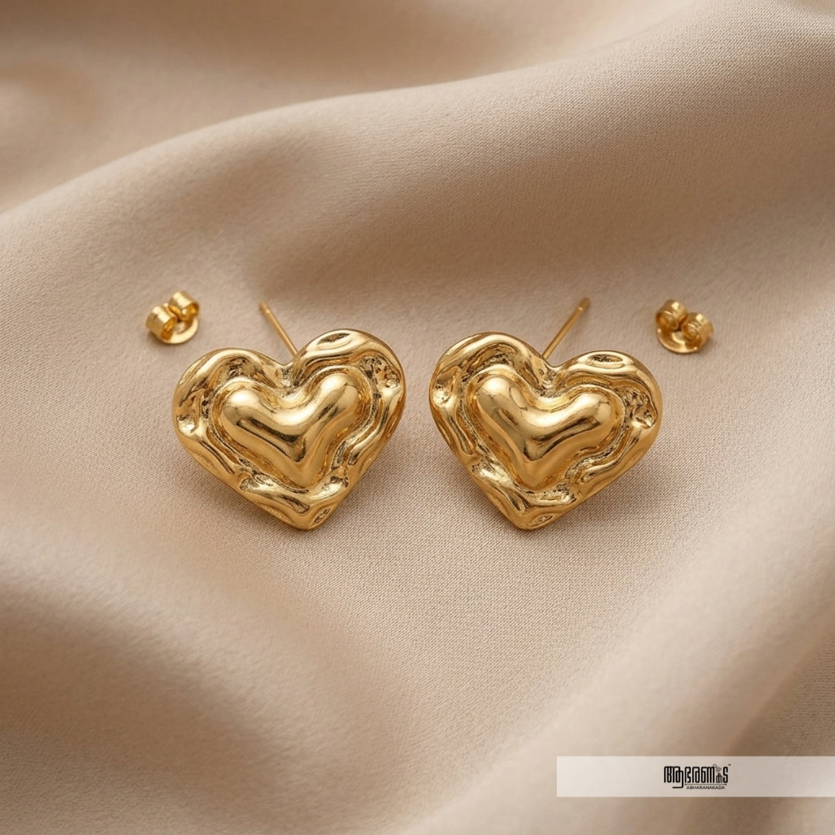 Golden Hearts Anti Tarnish Studs