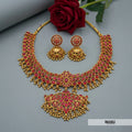 Matte Finish Traditional Necklace Set - ABNS01