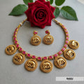 Matte Finish Traditional Gajakesari Necklace Set - ABNS03