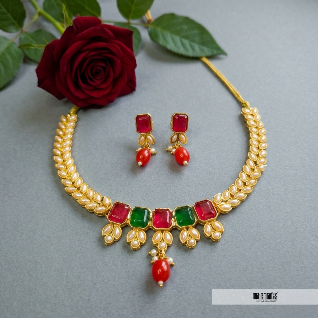Matte Finish Necklace Set - ABNS07