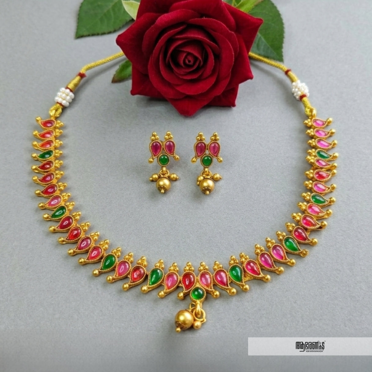 Matte Finish Necklace Set - ABNS06
